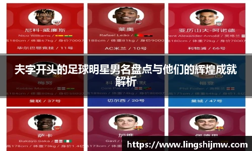 夫字开头的足球明星男名盘点与他们的辉煌成就解析